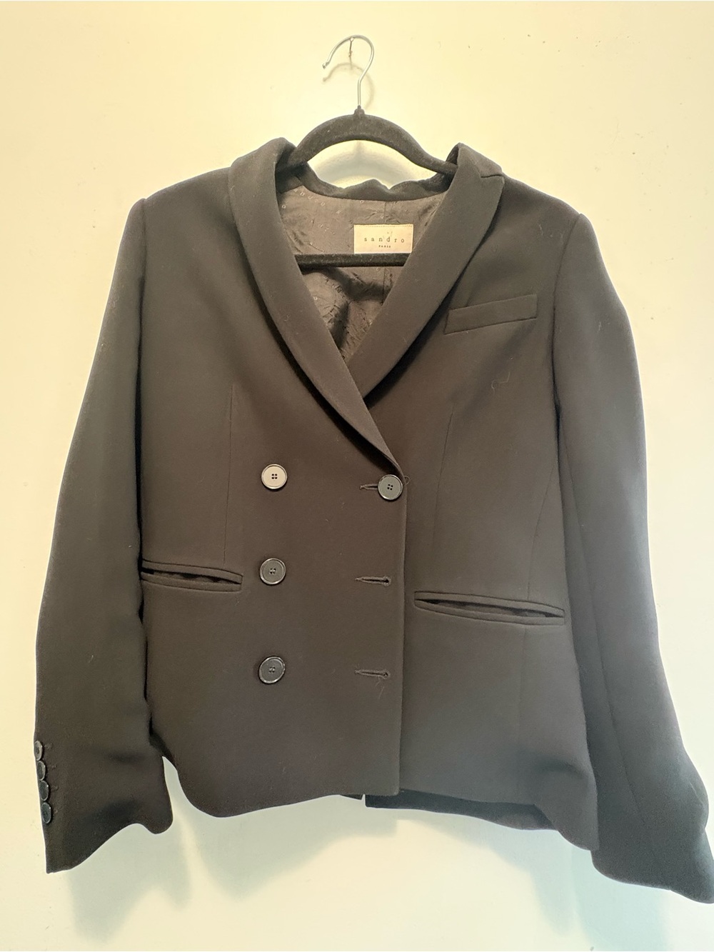 Sandro Paris Double-Breasted  Blazer ( Dry- Cleaned)